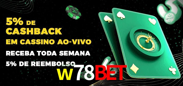 Promoções do cassino ao Vivo w78bet